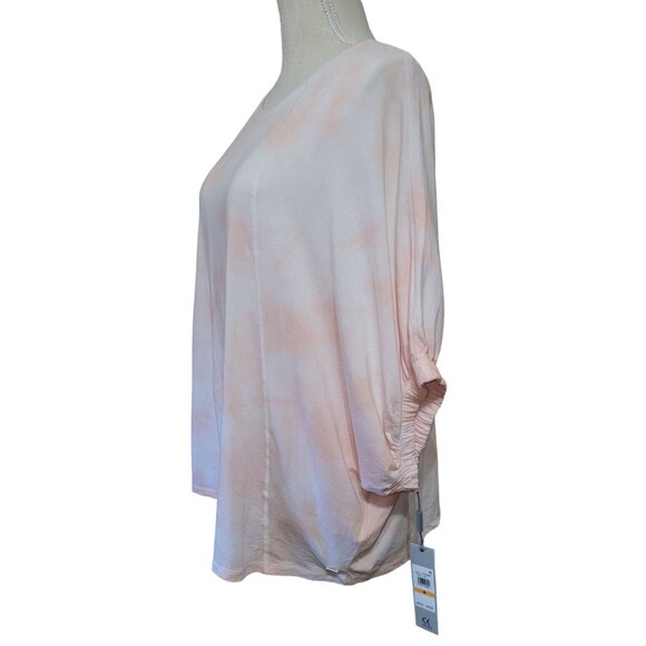 ⭐Calvin Klein Performance Tie-Dyed Relaxed T-Shirt Seashell Pink Small NWT Women - Picture 4 of 13
